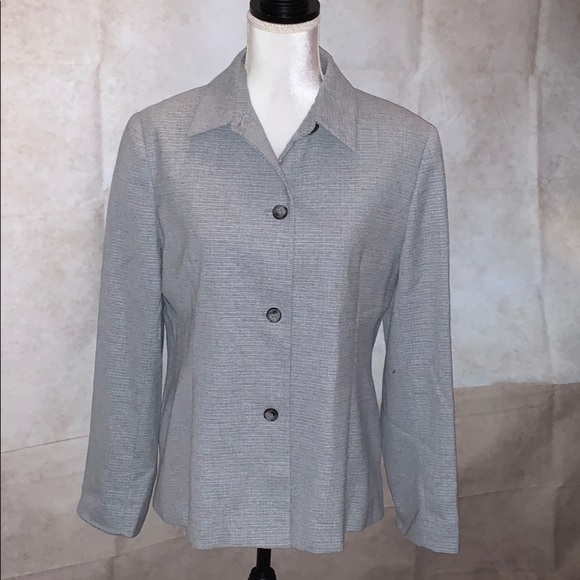 Jones New York -Retro Blazer Size 12 Gray Print - Picture 1 of 12